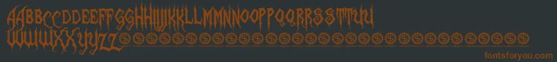 ZombieHolocaust Font – Brown Fonts on Black Background