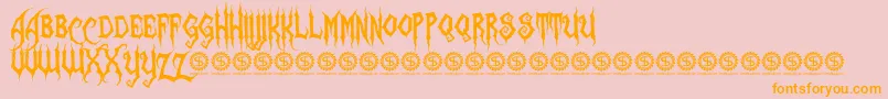 ZombieHolocaust Font – Orange Fonts on Pink Background