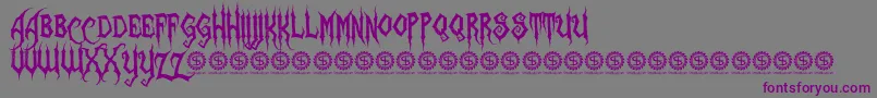 ZombieHolocaust Font – Purple Fonts on Gray Background