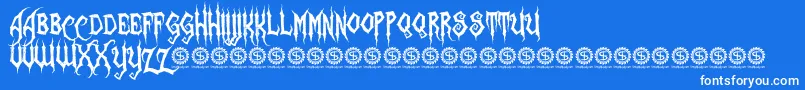 ZombieHolocaust Font – White Fonts on Blue Background