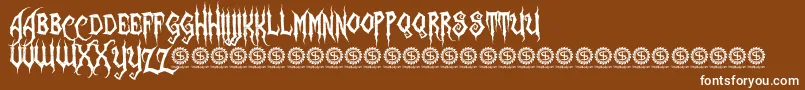 ZombieHolocaust Font – White Fonts on Brown Background