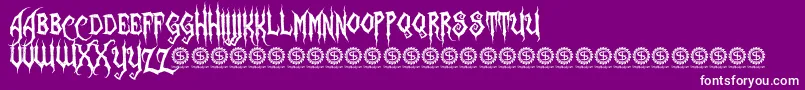 ZombieHolocaust Font – White Fonts on Purple Background