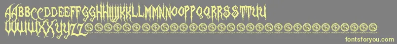 ZombieHolocaust Font – Yellow Fonts on Gray Background