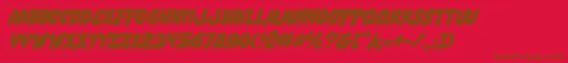 Mysticsingleri Font – Brown Fonts on Red Background