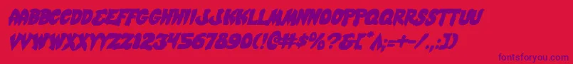 Mysticsingleri-Schriftart – Violette Schriften auf rotem Hintergrund