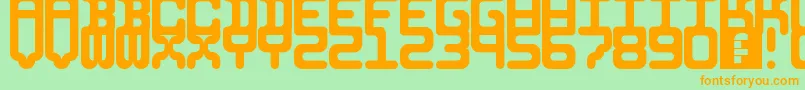 5identificationMono Font – Orange Fonts on Green Background