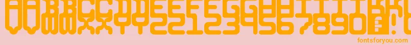 5identificationMono Font – Orange Fonts on Pink Background