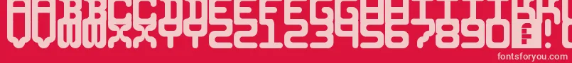 5identificationMono Font – Pink Fonts on Red Background