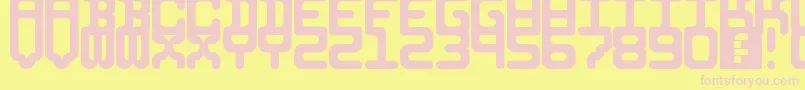 5identificationMono Font – Pink Fonts on Yellow Background