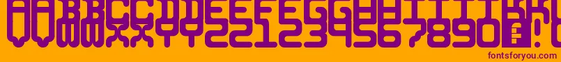 5identificationMono Font – Purple Fonts on Orange Background