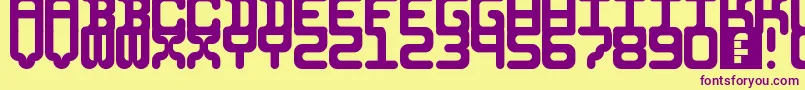 5identificationMono Font – Purple Fonts on Yellow Background