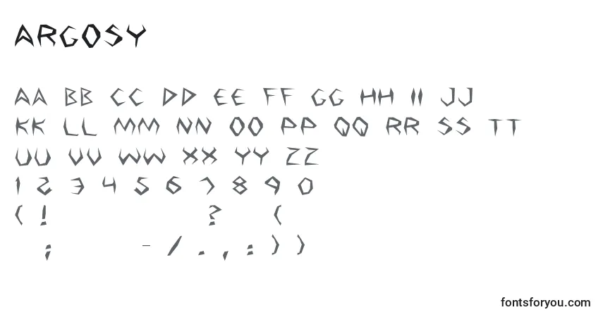 Fuente Argosy - alfabeto, números, caracteres especiales