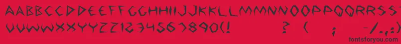 Argosy Font – Black Fonts on Red Background