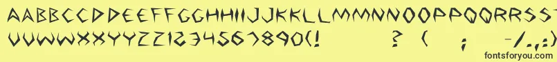 Argosy Font – Black Fonts on Yellow Background
