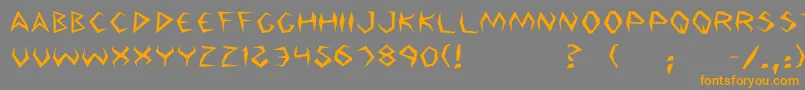 Argosy Font – Orange Fonts on Gray Background