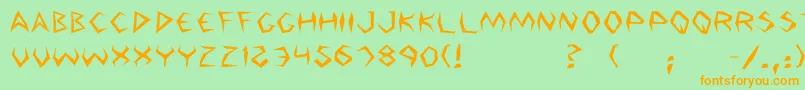 Argosy Font – Orange Fonts on Green Background