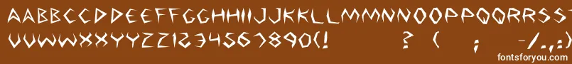 フォントArgosy – 茶色の背景に白い文字