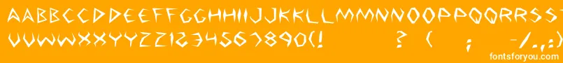 フォントArgosy – オレンジの背景に白い文字