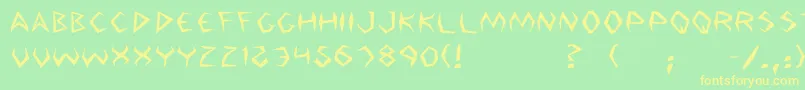 Argosy Font – Yellow Fonts on Green Background