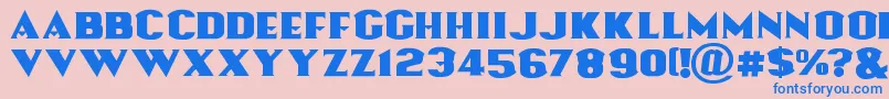 Lassooftruth Font – Blue Fonts on Pink Background