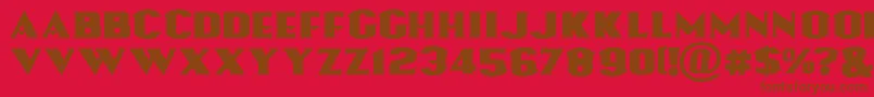 Lassooftruth Font – Brown Fonts on Red Background
