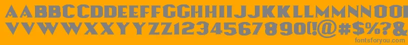 フォントLassooftruth – オレンジの背景に灰色の文字