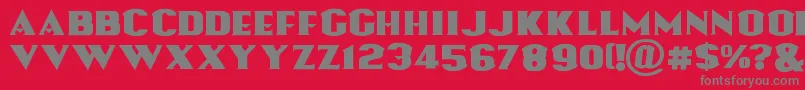Lassooftruth Font – Gray Fonts on Red Background