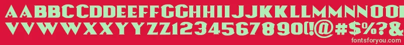 Lassooftruth Font – Green Fonts on Red Background