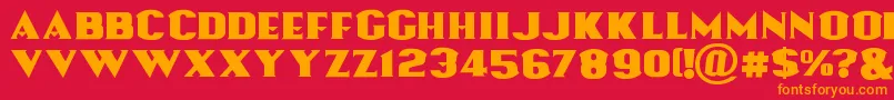 Lassooftruth Font – Orange Fonts on Red Background