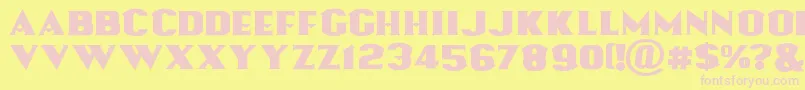 Lassooftruth Font – Pink Fonts on Yellow Background