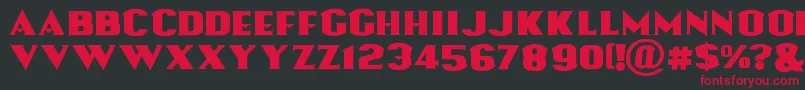 Lassooftruth Font – Red Fonts on Black Background