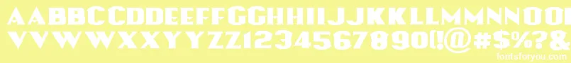 フォントLassooftruth – 黄色い背景に白い文字