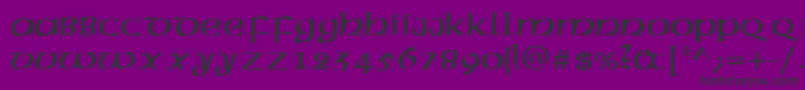 AmericanUncialNormal Font – Black Fonts on Purple Background