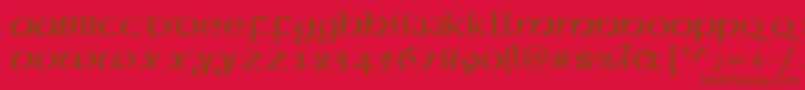 AmericanUncialNormal Font – Brown Fonts on Red Background