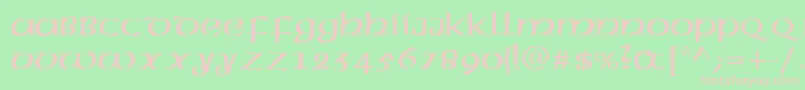 AmericanUncialNormal Font – Pink Fonts on Green Background