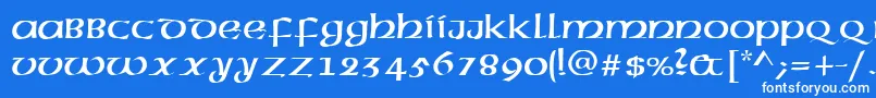 Шрифт AmericanUncialNormal – белые шрифты на синем фоне