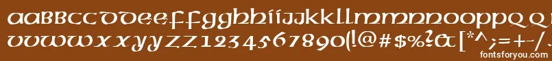 Шрифт AmericanUncialNormal – белые шрифты на коричневом фоне