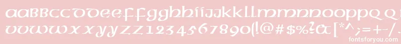 AmericanUncialNormal Font – White Fonts on Pink Background