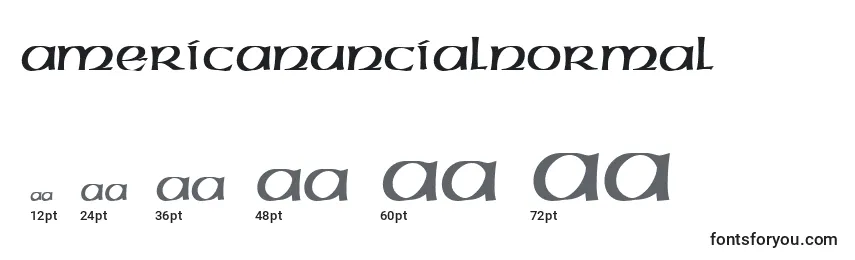 AmericanUncialNormal Font Sizes
