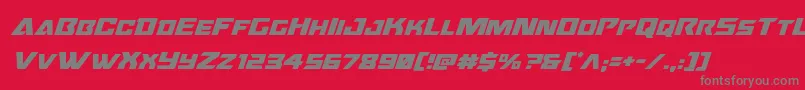 Oceanicdriftital Font – Gray Fonts on Red Background