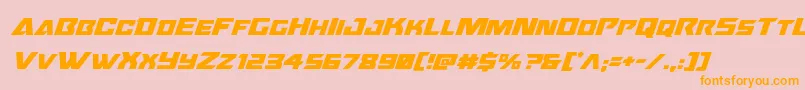 Oceanicdriftital Font – Orange Fonts on Pink Background