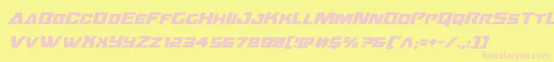 Oceanicdriftital Font – Pink Fonts on Yellow Background