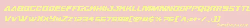 Oceanicdriftital Font – Yellow Fonts on Pink Background