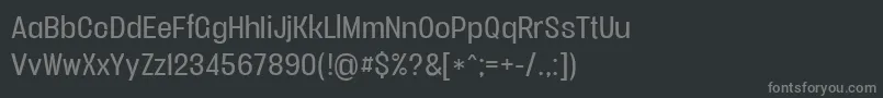 Шрифт Vacersansbookpersonal – серые шрифты на чёрном фоне