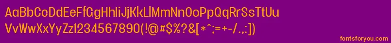 Vacersansbookpersonal Font – Orange Fonts on Purple Background