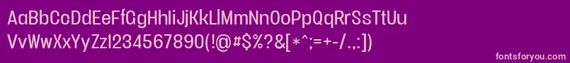 Vacersansbookpersonal Font – Pink Fonts on Purple Background