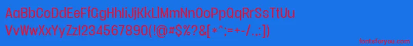 Vacersansbookpersonal Font – Red Fonts on Blue Background