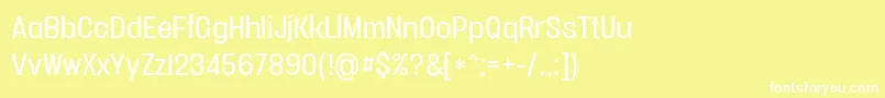 Vacersansbookpersonal Font – White Fonts on Yellow Background