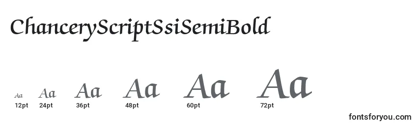 ChanceryScriptSsiSemiBold Font Sizes