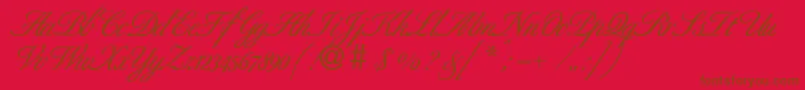 Police BestdbBold – polices brunes sur fond rouge